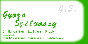 gyozo szilvassy business card